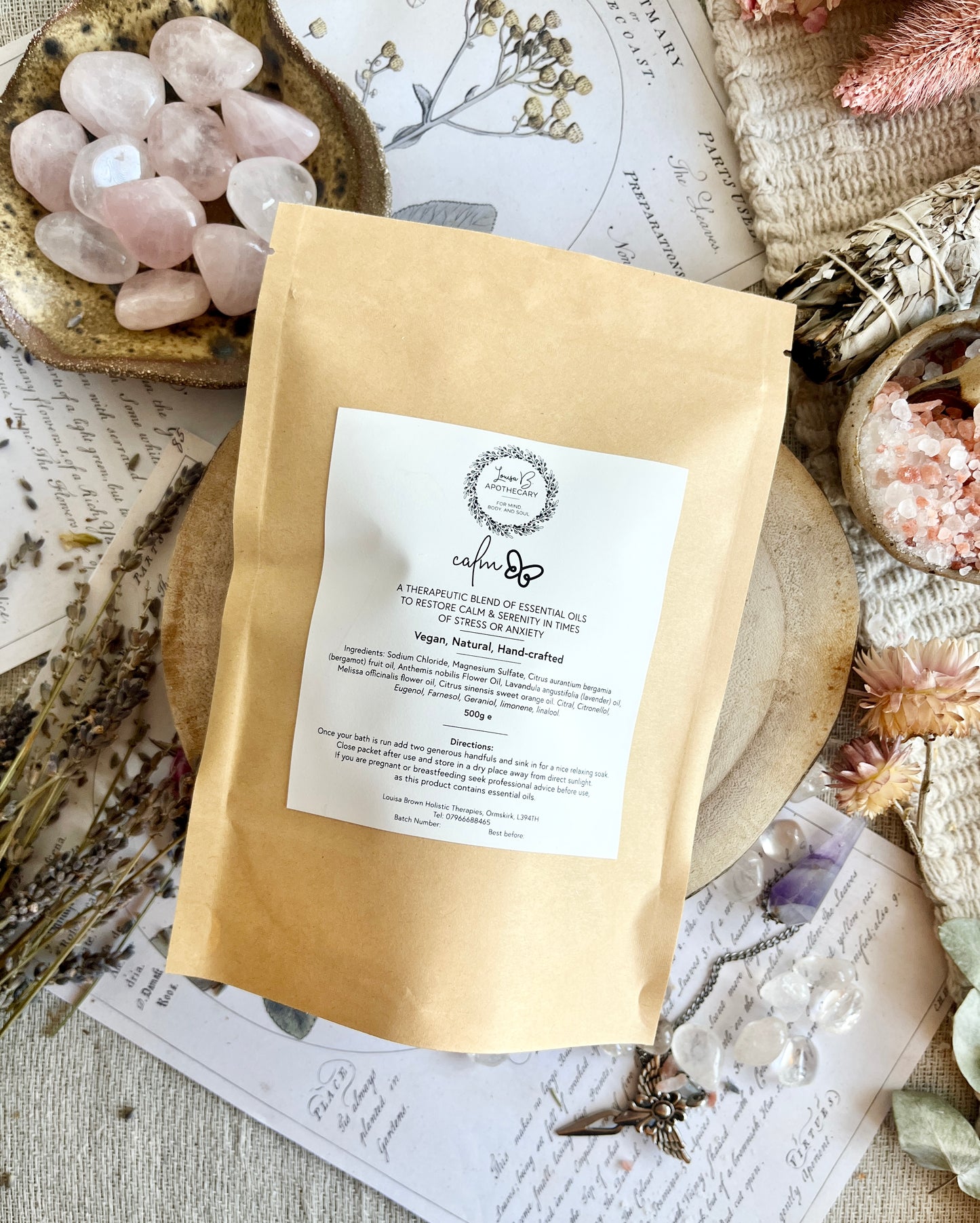 Calm bath salts