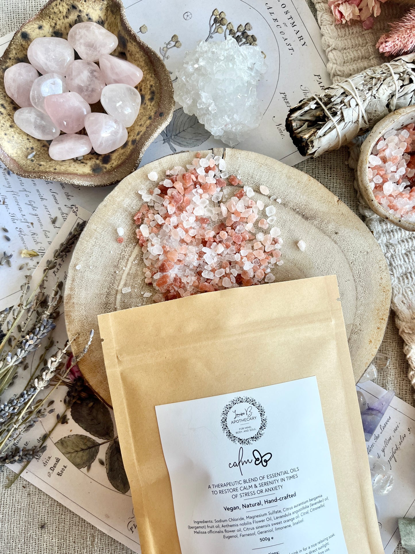 Calm bath salts