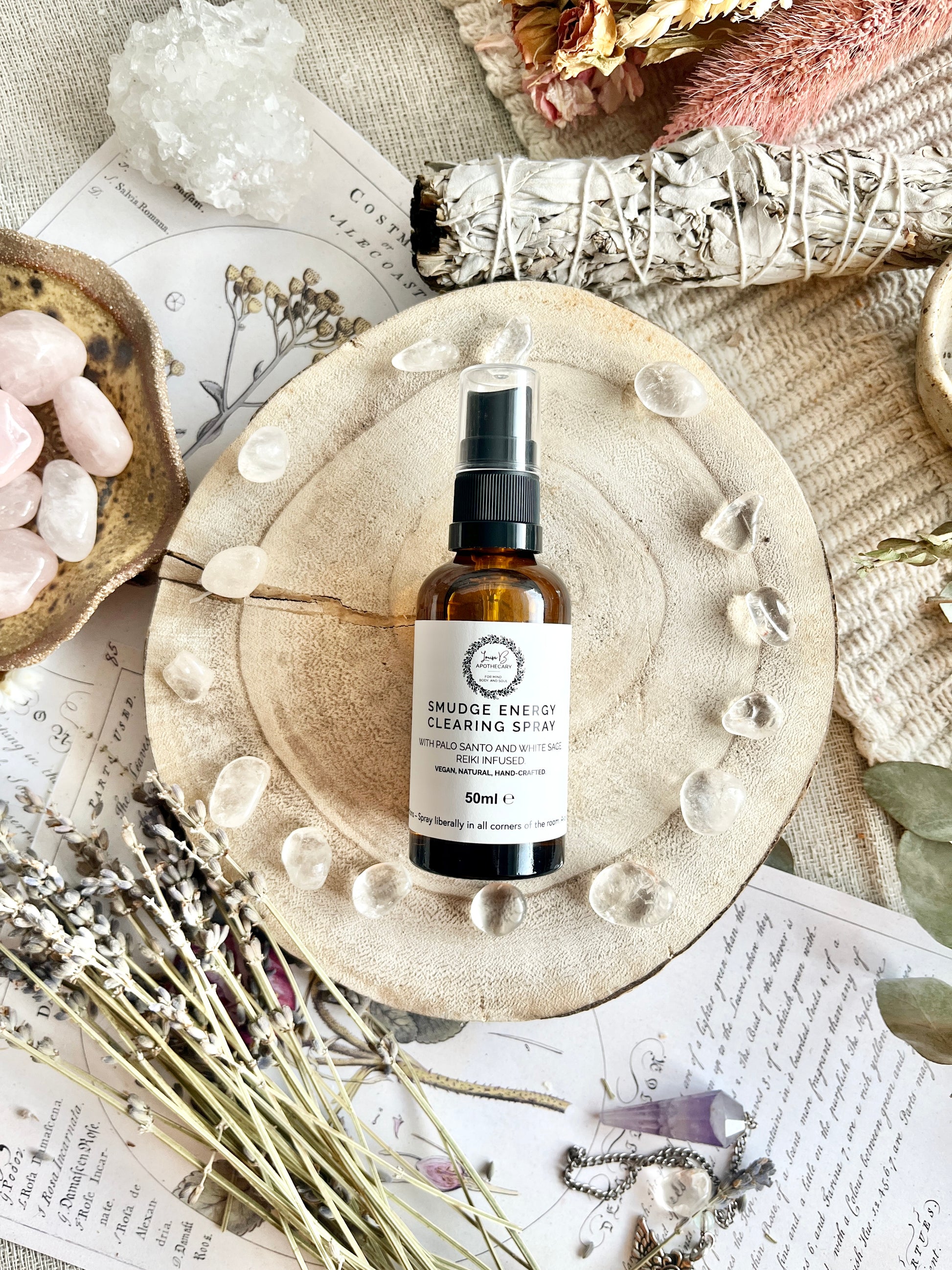 Smudge energy cleansing spray