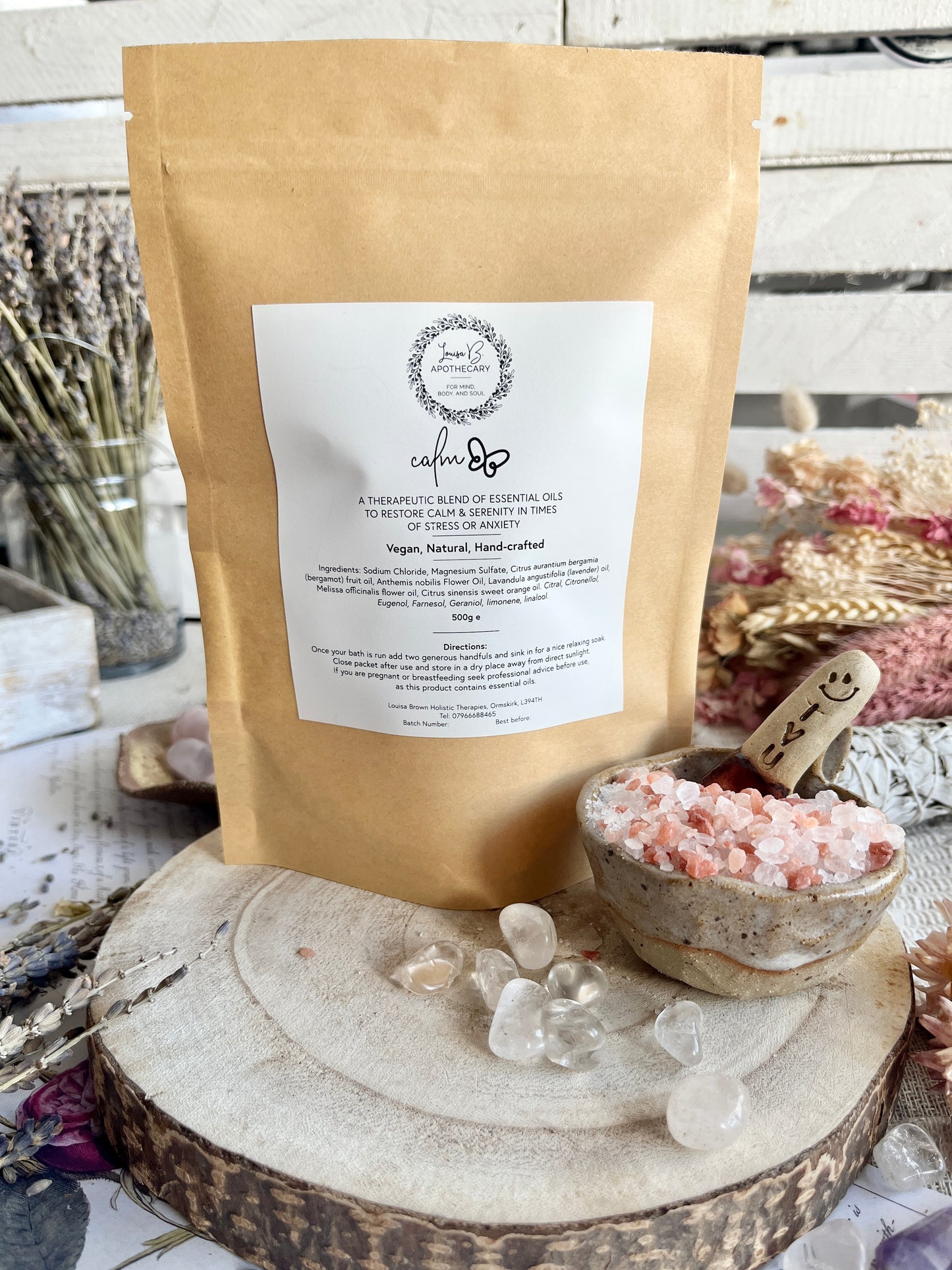 Calm bath salts